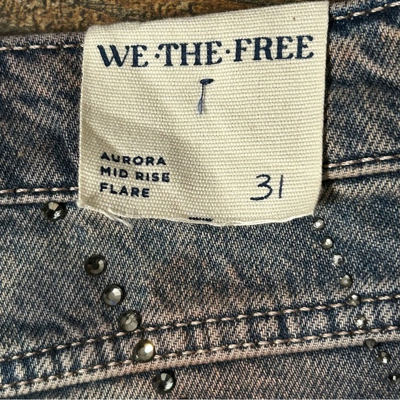 NWT Free People We The Free Aurora Mid-Rise Flare Jeans Size 31 - Picture 3 of 11